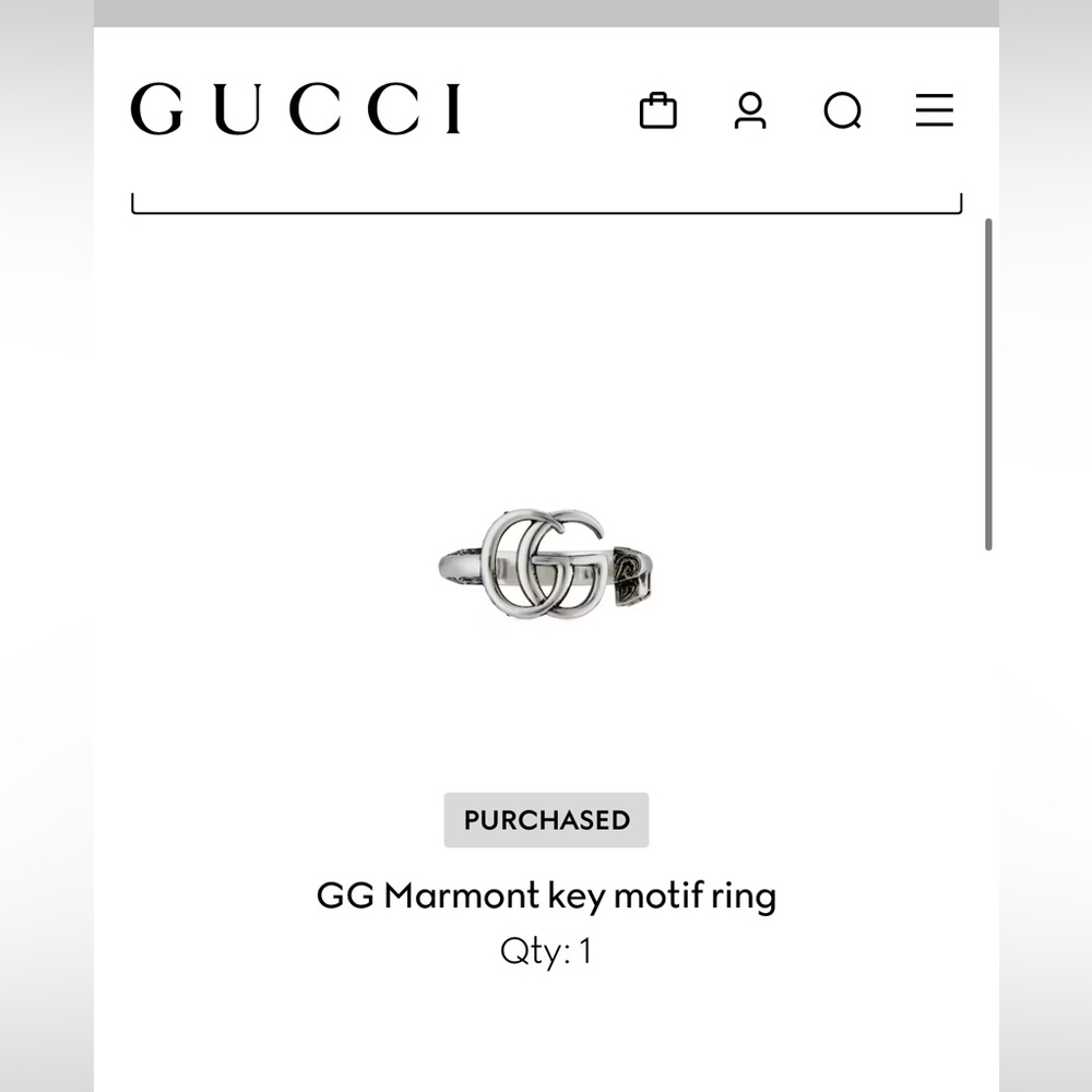 Gucci Silver Ring Like New Condition - image 6